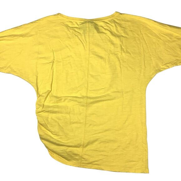 Artisans The Art of Apparel 3/4 Sleeve Top Women's L Cape May Ruched Side Yellow - Picture 6 of 14